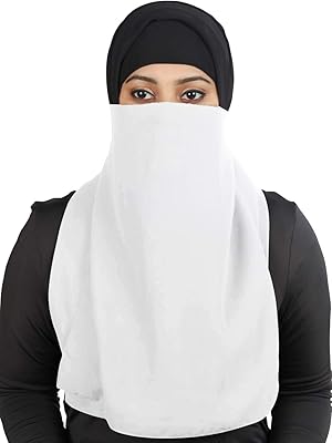 Mybatua half-niqab long nose in ventilated georgette, wholesale price, 1pc face cover nq-002.. Need it fast? DIAYTAR Nigeria ships in just 5 to 8 days nationwide.