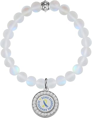 Awareness gift to Down UGMS syndrome with blue and yellow ribbon collar for awareness bracelet to the warrior of Down's syndrome.. DIAYTAR NIGERIA: Your trusted marketplace that combines variety, affordability and reliable shipping.