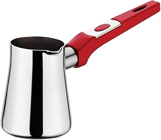Hashefer Yabarak coffee maker from Bakalite with Handle Capacity 330 ml Red Silver.. DIAYTAR NIGERIA brings retail convenience to your screen with affordable prices and dependable shipping.