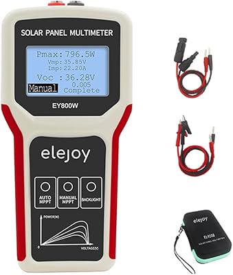 JoleRETech portable photovoltaic panel, automatic manual multimeter and MPPT detector with LCD screen backlight for open and voltage circuit.. DIAYTAR NIGERIA brings the market to your screen with thousands of affordable products delivered to your door.