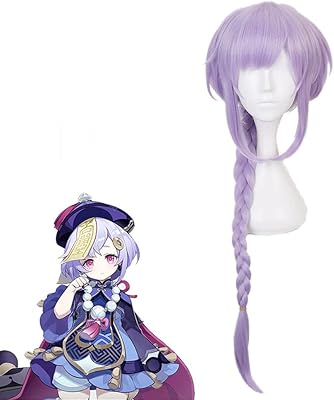 Cosplay wig Mystylecos qiqi Game Genuhin Impact Synthetic Wig Long Violette Anime Anime.. DIAYTAR NIGERIA: Where every click leads to affordable purchases delivered promptly to your door.