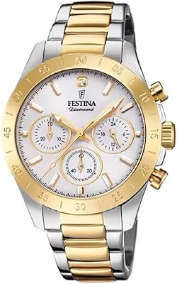 F20651/1 Analog quartz watch for women with stainless steel bracelet, silver-gold, bracelet.. Discover the perfect balance of selection and value with DIAYTAR NIGERIA's nationwide e-commerce platform.