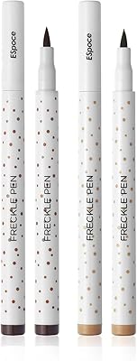 Two -tone make -up pen for freckles, waterproof, long -lasting, fast drying, small spots, natural makeup pen for facial stains, dark brown and light brown, improved design.. DIAYTAR NIGERIA delivers on convenience and affordability with our reliable nationwide shipping.