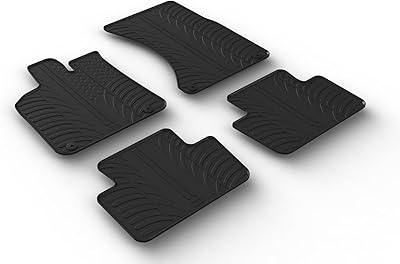 Jeldering rubber carpet kit Compatible with Porsche Macan (95b) 2014 (4 pieces in the shape of T + mounting clips).. DIAYTAR NIGERIA: Your trusted partner for affordable online shopping with reliable delivery timeframes.