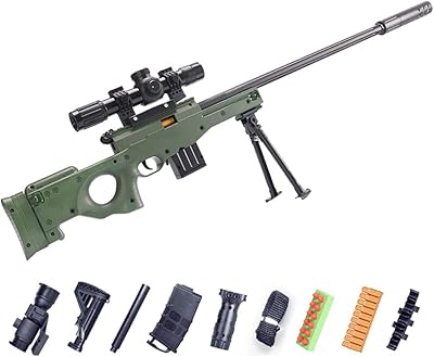 Moon min foam launcher sets, EVA elite shooter with charger, children's toy birthday gift for children (AWM green).. Shop smarter with DIAYTAR NIGERIA's diverse marketplace and budget-friendly nationwide delivery.