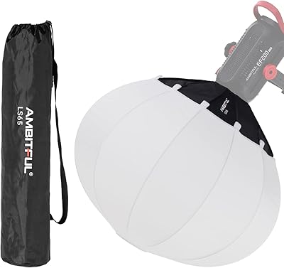 Ambitful 65 cm Lantern Softbox Foldable Installation Round Installation Round Soft Softbox Compatible with Bowens support for Flash Stroboscope Studio and LEDs.. Experience shopping satisfaction with DIAYTAR NIGERIA's vast selection and budget-friendly delivery options.