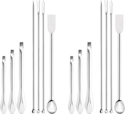 14 Parts Laboratory Spatula Micro-Scoule De Laboratory In Stainless Stainless Stainless Steel Laboratory Spatula Micro-Cuillères Sample Chemistry Sampling for Medicinal Powder Filling.. Experience retail therapy without the financial stress at DIAYTAR NIGERIA's affordable e-commerce platform.