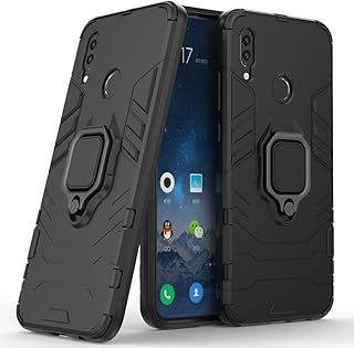 Double layer anti-shock rigid protection shell for Huawei P Smart 2019 with metal ring and crutch (works with car magnetic support) (black).. Need it fast? Need it cheap? Choose DIAYTAR Nigeria.