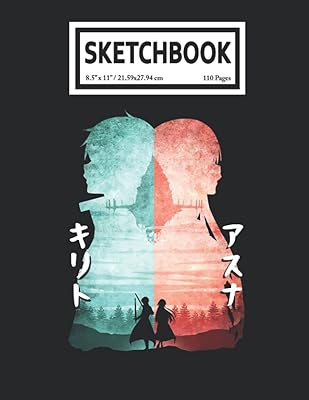 Sketch book: Sword Art Online Sao Anime Manga Minimalist Kirito and Asuna 110 Virgin Pages of Size 8.5 x 11 to draw, write, paint, sketch or scribble.. Unlock endless possibilities with DIAYTAR NIGERIA's affordable marketplace and reliable delivery service.