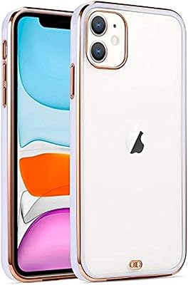 Atos luxurious and light transparent protective shell with square gold coating for iphone 12.. DIAYTAR NIGERIA: Your affordable shopping destination with thousands of products delivered in days.
