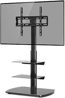 TV support on the ground with 3 tempered glass shelves for LCD flat LCD plasma screens and swivel curves from 26 to 60 inches.. Shop confidently with Nigeria's most trusted e-commerce platform, offering swift and affordable delivery.