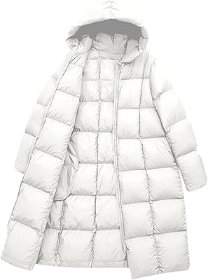 Keyte Ultra light Gandus Ultra Light Down jacket, Long and Hot Hood Long Jacket 90% Winter Clothing (Color: White, Size: M).. Your ultimate shopping destination, DIAYTAR NIGERIA combines extensive selection with affordable shipping.