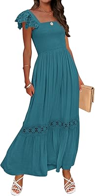 Summer dress for women 2023, sleeveless, tightening cord, square collar, high waist, ruffle, openwork, ample line.. Get everything you need without leaving your home. DIAYTAR Nigeria offers a seamless shopping experience and delivers your orders quickly and reliably.
