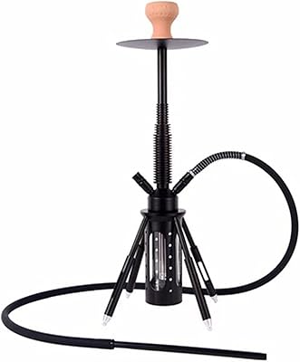Khalil Mamoon Set of acrylic hookah in Arabic design, double pipe, set of modern luxury portable hookahs in the shape of a unique rocket for coffee and party - black.. Join the movement — fast, affordable shopping only at DIAYTAR Nigeria.