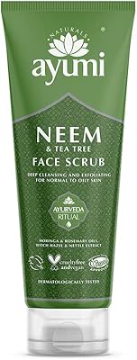 Ayumi Neem face exfoliating and tea tree. vegan without cruelty to animals.. DIAYTAR NIGERIA connects you with thousands of products at competitive prices, delivered within a week.