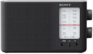 Portable Radio Sony Double Bande FM/AM working on battery with black domestic audio (ICF-19).. More than a store — DIAYTAR Nigeria is your shopping partner.