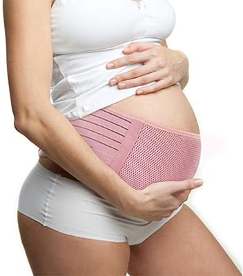 Maternity belt for abdominal support to relieve pain in the lower back, basin and hip (ventilated/adjustable - pink).. DIAYTAR NIGERIA: Your partner in affordable online retail with reliable delivery across the nation.