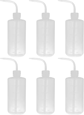 Package of 6 janny laboratory jenny safety washing bottles with narrow beak and labels.. Your trusted marketplace, DIAYTAR NIGERIA offers comprehensive selection with budget-friendly delivery.