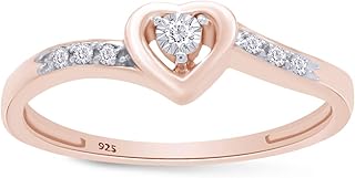 14 -carat gold promise ring on 1/20 ct sterling silver with real heart -shaped diamonds for women.. Shop across categories with ease at DIAYTAR NIGERIA, delivering affordability within the week.