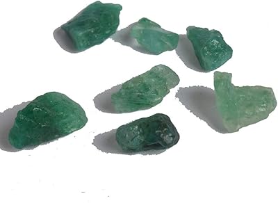 Untreated brute emerald 31.00 carats Set of 6 therapeutic precious stones in natural green emerald crystal, precious stones, green emerald.. You deserve better shopping — choose DIAYTAR Nigeria today.