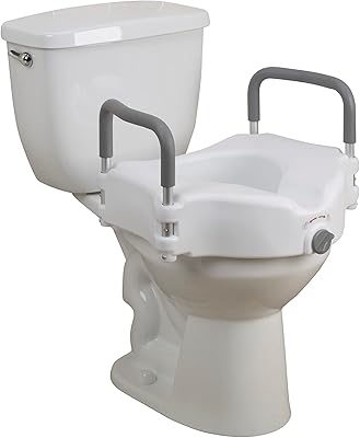 Surreted toilet seat 2 in 1 Medical Drive with removable padded armrests, standard seat RTL12027ra.. DIAYTAR NIGERIA makes every shopping desire a reality with affordable prices and delivery in 5-8 days.