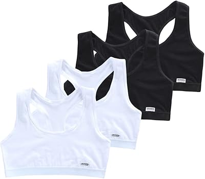 Sports support on cross-backs for girls from 9 to 14 years old, fine cotton support, soft and breathable-Lot of 4.. Need it fast? Need it cheap? Choose DIAYTAR Nigeria.