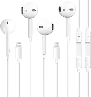 Apple headphones with Lightning connector 【Apple certified】 Pack of 2 (integrated microphone and volume control) Stereo sound insulation headphones for iPhone 14/13/11/SE/X/8/7.. DIAYTAR NIGERIA: Bringing quality products to every Nigerian with affordable nationwide delivery.