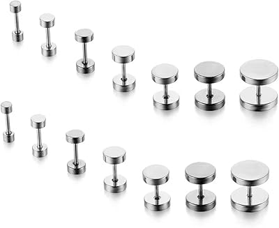 KRSTURT IRON point earrings, set of Flat Road Back Earrings in Polished steel with high iron content for women and men, pack of 7 pairs.. Nigeria's fastest-growing e-commerce site offers unbeatable prices and delivery within 8 days.