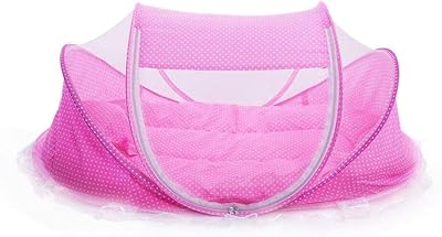 Newborn baby bed with carpet and pillow, foldable bed with mosquito net, pink.. Shop smarter with DIAYTAR NIGERIA's diverse marketplace and budget-friendly nationwide delivery.
