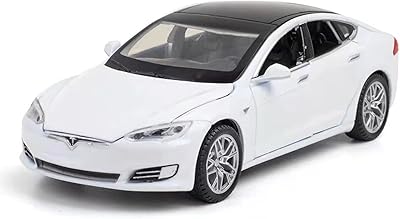 Tesla Model S car model, sound and light control, 1:32 ladder, decorative toy, gift (color: white).. Shop confidently with DIAYTAR NIGERIA, offering affordable prices and reliable delivery within a week.