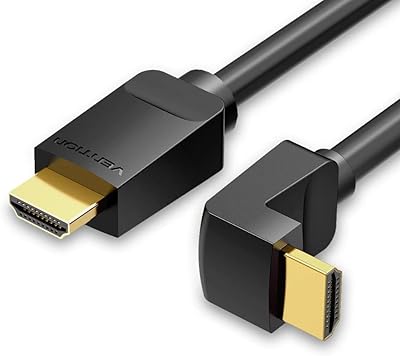 HDMI 2.0 4K UHD 3D 60Hz vision cable, gold plated connectors for Apple TV, PlayStation 4, Video Audio (90 degrees, 1 meter).. Discover why thousands choose DIAYTAR NIGERIA for affordable products delivered in less than a week.
