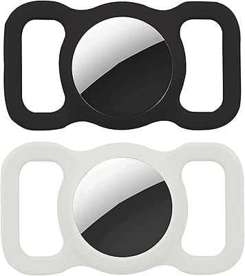 Ertage dog necklace support (2 2) for Apple ALTAGE anti-loss device compatible with chat and dog necklaces (black and white).. Shop anytime, receive on time — only with DIAYTAR Nigeria.