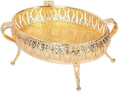 Fruit and desserts in zinc -style zingguan zinc alloy for food storage, nuts, snacks, candies, decoration of birthday and wedding party by Xingguan (round design).. DIAYTAR NIGERIA brings the market to your fingertips with affordable prices and swift delivery services.
