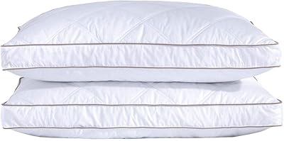 Cotton sleeping pillows and pure down natural goose feathers, cotton pillowcase, Lot of 2.. Looking for quality and speed? You’ll find both at DIAYTAR Nigeria.