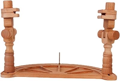 Adjustable embroidery support in beech wood with storage tray base, rotary embroidery bench for DIY craftsmanship.. DIAYTAR NIGERIA: Where affordability and variety meet with convenient delivery within 8 days.