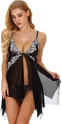 Night clothing in lace in V -collar lace for women, night clothes boudoir in lace mesh for women.. Discover why DIAYTAR NIGERIA is the smart shopper's choice for affordable products delivered nationwide.