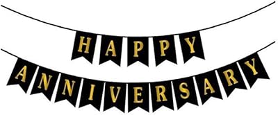 Party Time - Banner in Happy Birthday Black Paper (Black and Gold).. Your shopping journey simplified with DIAYTAR NIGERIA's vast selection and budget-friendly shipping.