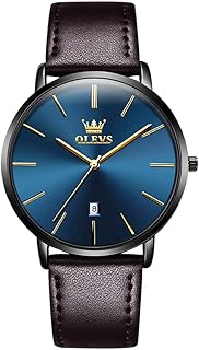 Chronograph watch for men with classic modern brown leather bracelet analog with large quartz relaxed dial resistant to light water.. Shop with purpose at DIAYTAR NIGERIA and receive products at unbeatable prices within the week.