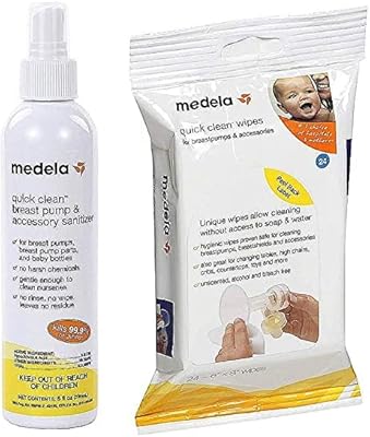 Medela Quick Clean: Spray Quick Clean, wipes-Bundle (cleaning supplies for breast pumps, Medela Quick Clean).. Your digital shopping companion, DIAYTAR NIGERIA offers exceptional value with delivery in less than 8 days.