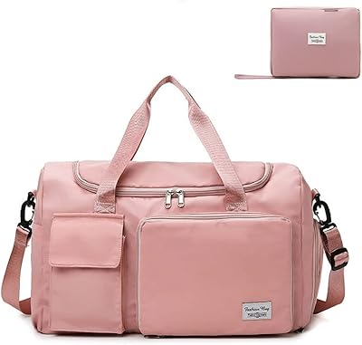 Foldable travel bags, large capacity sports bag, Women's weekend travel bag with shoe pocket, sports bag with roller bag, pink.. Discover the perfect balance of price and convenience with DIAYTAR NIGERIA's nationwide e-commerce platform.