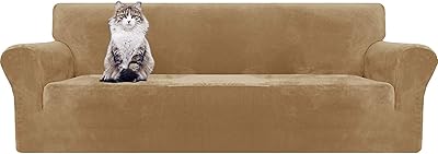 D&D Sofa cover Extensible velvet sofa for sofa size 1/2/3/4, thick and soft sofa cover with non -slip strips, furniture protection, sofa covers for dogs (camel, 4 places).. Your everyday shopping solution, DIAYTAR NIGERIA offers variety and value delivered within 8 days.