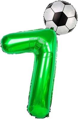 Decor me birthday party decorations of football/football, football number ball, football aluminum ball, green ball for celebration on the theme of football (number 7).. Your trusted shopping partner, DIAYTAR NIGERIA offers extensive selection with quick delivery options.