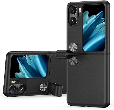 Handmade leather case and TPU Handmade 3-in-1 and 3-in-1 rear camera protector for Oppo Find N2 Flip-Black.. Shop smarter, not harder with DIAYTAR NIGERIA - thousands of products at your fingertips with affordable delivery.