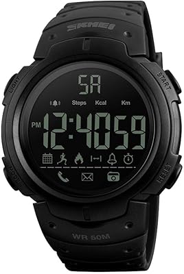 Skmei intelligent watch, polyurethane bracelet compatible with Android and iOS, black - 1301.. DIAYTAR NIGERIA: Making online shopping accessible with affordable prices and nationwide delivery service.