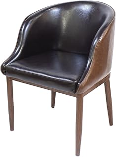 Ancient black and brown leather armchair with Gilphar's solid beech wood feet from Gilphar.. Everything you need is on DIAYTAR Nigeria — just a click away.