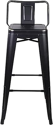 Gecko metal bar chairs 75 cm high with high backrest, interior and exterior patio furniture, industrial kitchen chair for dining table (black).. Say goodbye to long wait times — DIAYTAR Nigeria ships in just 5–8 days!