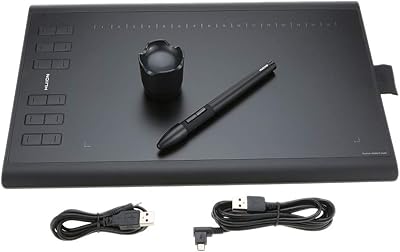 New Huion 1060 Plus drawing and writing tablet, micro USB cable, 8 GB integrated memory card, 12 express keys, rechargeable digital drawing pen.. More than a store — DIAYTAR Nigeria is your shopping partner.