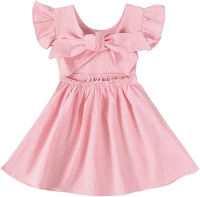 Cotton and flax summer dress with sleeveless ruffles for baby girls, relaxed evening dresses on the beach for children from 2 to 7 years old.. DIAYTAR NIGERIA: Bringing quality products to every Nigerian with affordable nationwide delivery.