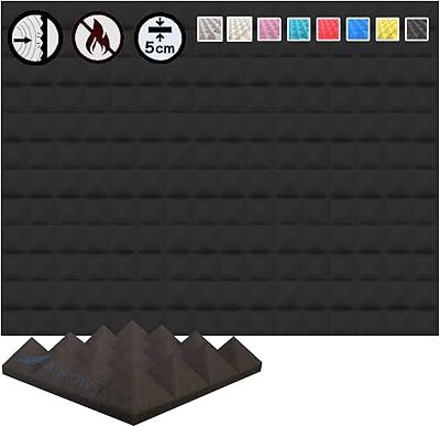 Pyramidal wall panels in acoustic insulation foam arrow zoom studio, package of 12, black, 25 cm x 25 cm x 5 cm.. DIAYTAR NIGERIA: Where convenience meets affordability with delivery across Nigeria in under 8 days.