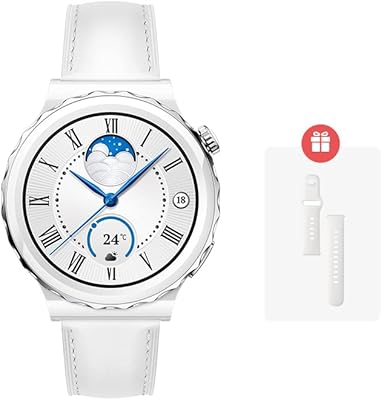 Intelligent watch Huawei GT 3 PRO + Bracelet, 43 mm, free diving mode, quick charge wireless, monitoring of heart rate and oxygen in the blood, monitoring of the menstrual cycle, white ceramic housing, white leather bracelet.. Experience shopping freedom with DIAYTAR NIGERIA's vast selection and dependable nationwide shipping.
